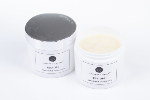 Two containers labeled 'Restore' on a white background