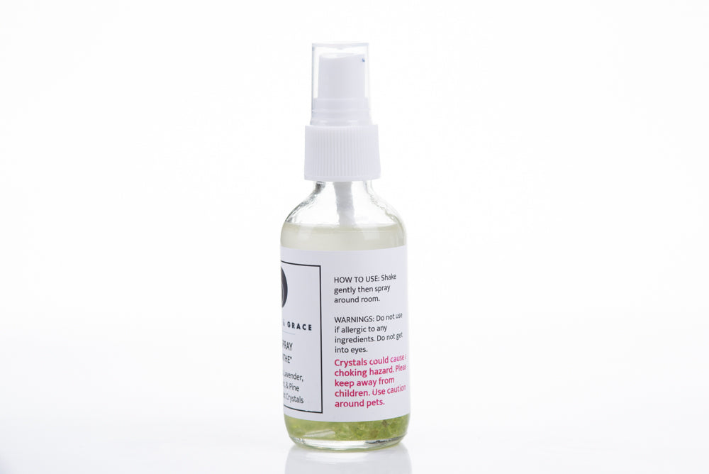 BREATHE AIR SPRAY with Peridot Crystals