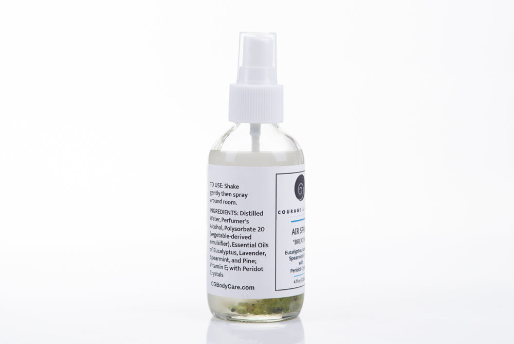 BREATHE AIR SPRAY with Peridot Crystals