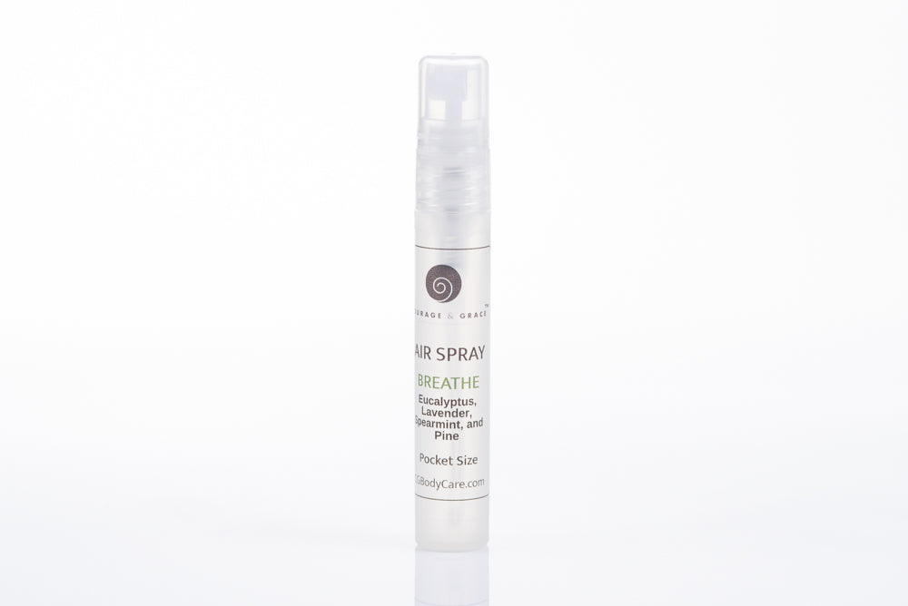 BREATHE AIR SPRAY with Peridot Crystals