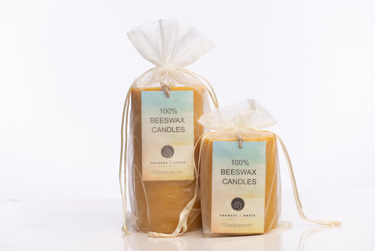BEESWAX CANDLES -- Pillars